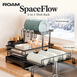 ROAM™ SpaceFlow — 2-in-1 Dish Drying Rack Active
