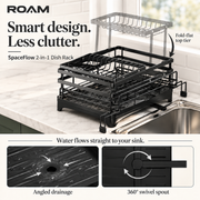 ROAM™ SpaceFlow — 2-in-1 Dish Drying Rack Active